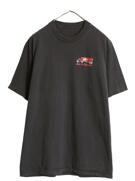 90s ドクターペッパー 企業 イラスト プリント 半袖 Tシャツ メンズ M 程 古着 オールド 当時物 グラフィック アート シングルステッチ 黒