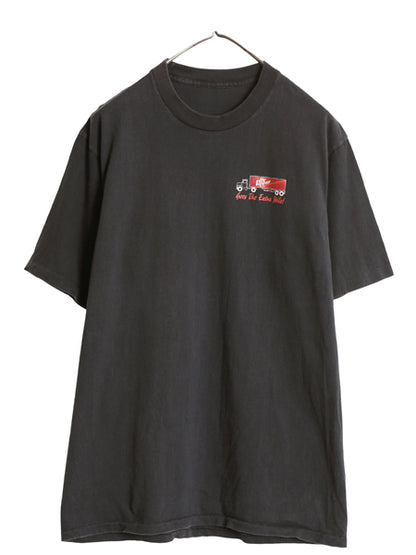 90s ドクターペッパー 企業 イラスト プリント 半袖 Tシャツ メンズ M 程 古着 オールド 当時物 グラフィック アート シングルステッチ 黒