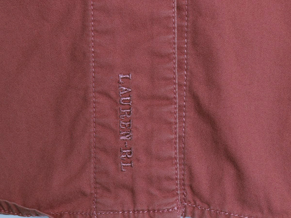 90s ローレン ラルフローレン 長袖 フィッシング シャツ レディース M オールド 長袖シャツ ジャケット コットン サファリ アウトドア 無地