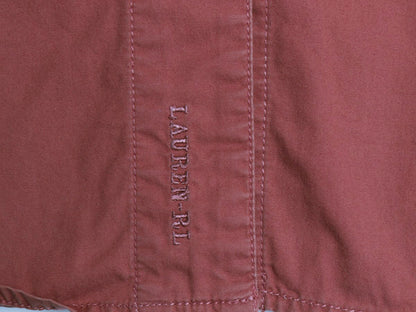 90s ローレン ラルフローレン 長袖 フィッシング シャツ レディース M オールド 長袖シャツ ジャケット コットン サファリ アウトドア 無地