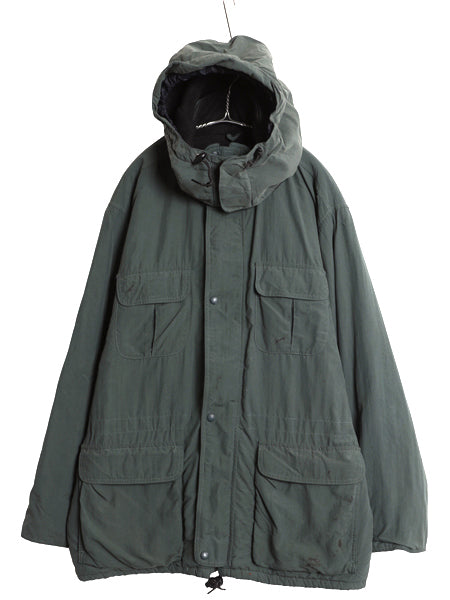 90s USA製 エディ―バウアー ナイロン マウンテンパーカー ジャケット メンズ XL オールド 黒タグ フリース ライナー マンパ  大きいサイズ