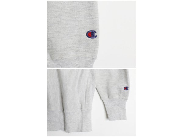 90s チャンピオン カレッジ プリント スウェット メンズ XL / オールド リバースウィーブ トレーナー 裏起毛 目付き 大きいサイズ グレー