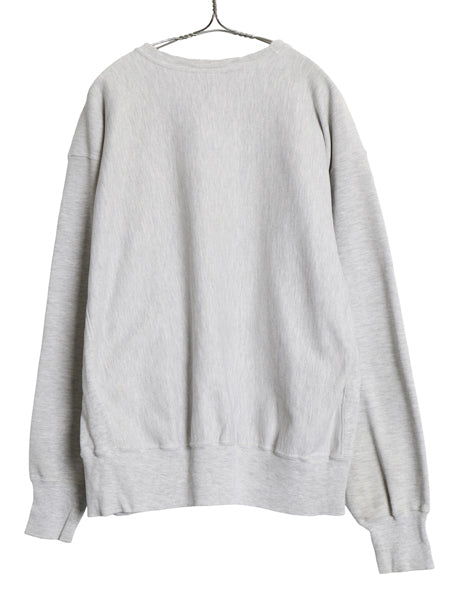 90s チャンピオン カレッジ プリント スウェット メンズ XL / オールド リバースウィーブ トレーナー 裏起毛 目付き 大きいサイズ グレー