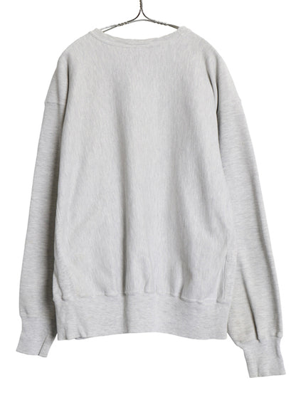 90s チャンピオン カレッジ プリント スウェット メンズ XL / オールド リバースウィーブ トレーナー 裏起毛 目付き 大きいサイズ グレー