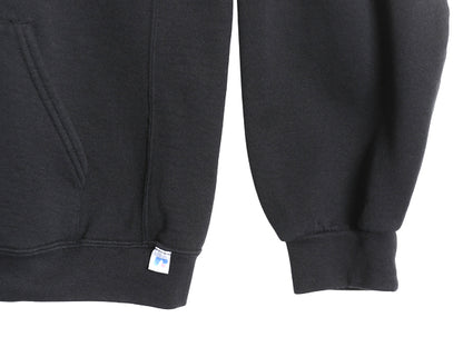 00s ラッセル 無地 スウェット フード パーカー メンズ レディース XXL オールド プルオーバー 前V トレーナー ブランク 大きいサイズ 黒