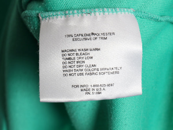 90s USA製 パタゴニア キャプリーン 長袖 Tシャツ メンズ M 古着 90年製 オールド Rマーク ハーフジップ ロンT ストレッチ ハイネック 緑