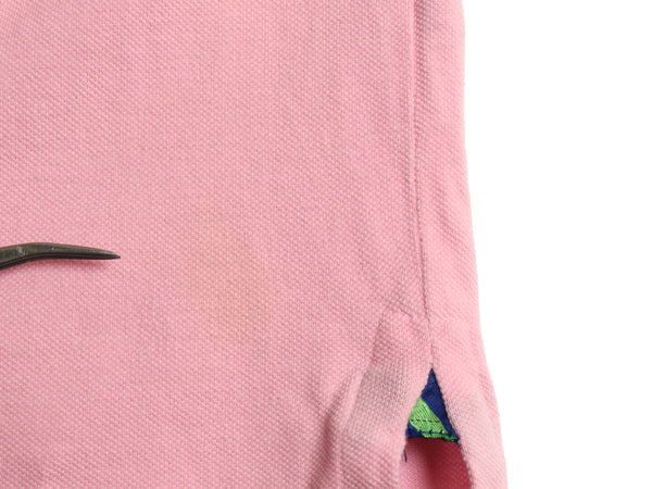90s ポロ ラルフローレン 鹿の子 半袖 ポロシャツ メンズ M / オールド 半袖シャツ コットン CUSTOM FIT ポニー ワンポイント 細身 ピンク
