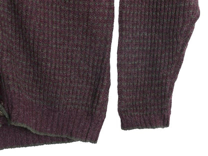 デッドストック 90's ウールリッチ ウール ニット カーディガン レディース M / オールド セーター バーズアイ 丸首 前開き 羽織り 重ね着