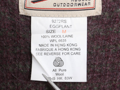 デッドストック 90's ウールリッチ ウール ニット カーディガン レディース M / オールド セーター バーズアイ 丸首 前開き 羽織り 重ね着