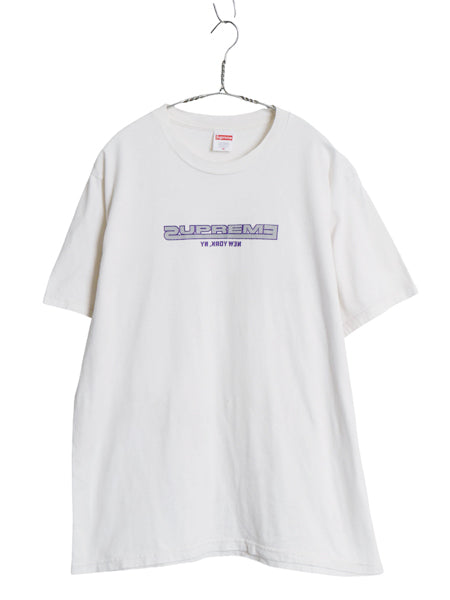 21AW USA製 シュプリーム ニューヨーク ロゴ プリント Tシャツ メンズ M 古着 アート イラスト グラフィック ヘビーウェイト コットン 白