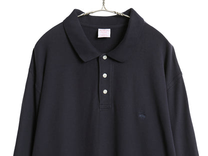 ブルックスブラザーズ 鹿の子 長袖 ポロシャツ メンズ XXL 長袖シャツ ワンポイント カットソー コットン ゆったり シンプル 大きいサイズ
