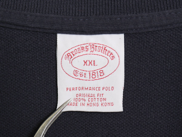 ブルックスブラザーズ 鹿の子 長袖 ポロシャツ メンズ XXL 長袖シャツ ワンポイント カットソー コットン ゆったり シンプル 大きいサイズ