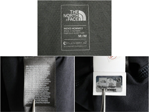 US企画 ノースフェイス FLASHDRY ハーフジップ 長袖 Tシャツ メンズ M ロンT ハイネック ストレッチ インナー ベースレイヤー マルチカラー