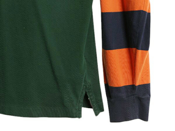 ポロ ラルフローレン フード付き 長袖 Tシャツ メンズ L / 古着 パーカー ロンT ラガーシャツ タイプ プルオーバー ナンバリング ボーダー