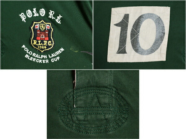 ポロ ラルフローレン フード付き 長袖 Tシャツ メンズ L / 古着 パーカー ロンT ラガーシャツ タイプ プルオーバー ナンバリング ボーダー