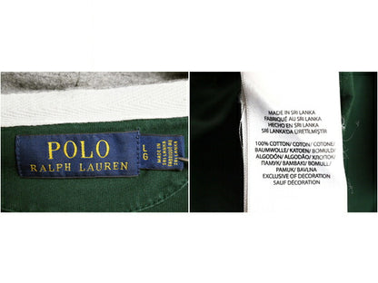 ポロ ラルフローレン フード付き 長袖 Tシャツ メンズ L / 古着 パーカー ロンT ラガーシャツ タイプ プルオーバー ナンバリング ボーダー