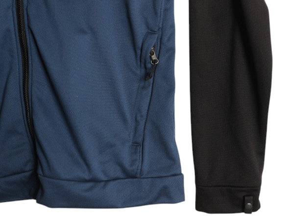 ノースフェイス トラック ジャケット メンズ L 古着 The North face アウトドア ジャージ フルジップ ブルゾン ストレッチ ツートン 黒 青