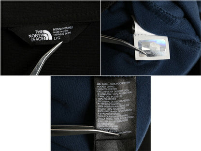 ノースフェイス トラック ジャケット メンズ L 古着 The North face アウトドア ジャージ フルジップ ブルゾン ストレッチ ツートン 黒 青