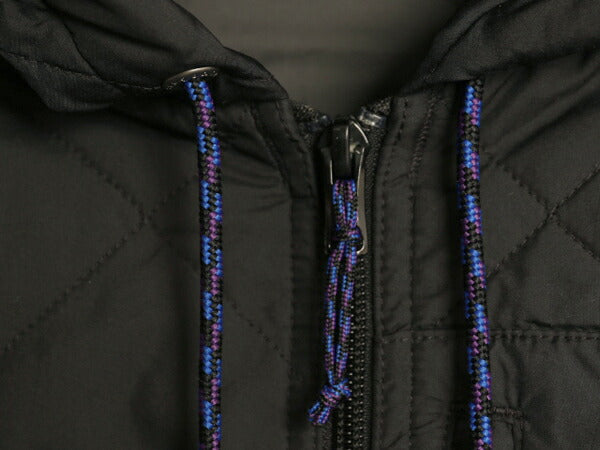 パタゴニア ダイアモンド キルト ボマー フーディ メンズ XS / 古着 16年製 Patagonia パーカー 中綿 ナイロン フルジップ ジャケット 黒