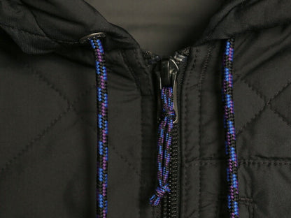 パタゴニア ダイアモンド キルト ボマー フーディ メンズ XS / 古着 16年製 Patagonia パーカー 中綿 ナイロン フルジップ ジャケット 黒