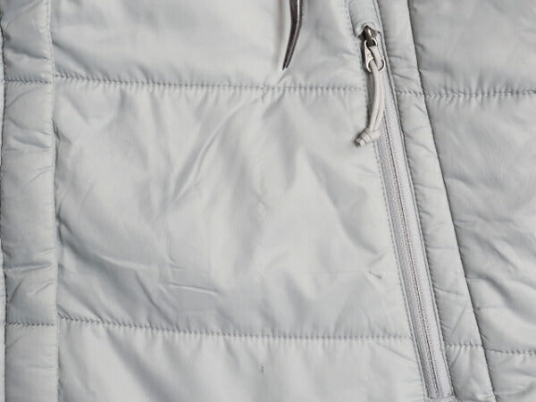 ノースフェイス 中綿 ナイロン ベスト レディース L 古着 The North Face アウトドア 重ね着 前開き ハイネック フルジップ パッカブル 灰