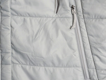 ノースフェイス 中綿 ナイロン ベスト レディース L 古着 The North Face アウトドア 重ね着 前開き ハイネック フルジップ パッカブル 灰