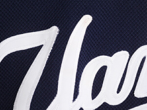 90s MLB オフィシャル ラッセル ヤンキース ベースボール シャツ メンズ XL / ユニフォーム ゲームシャツ メジャーリーグ 半袖シャツ 厚手