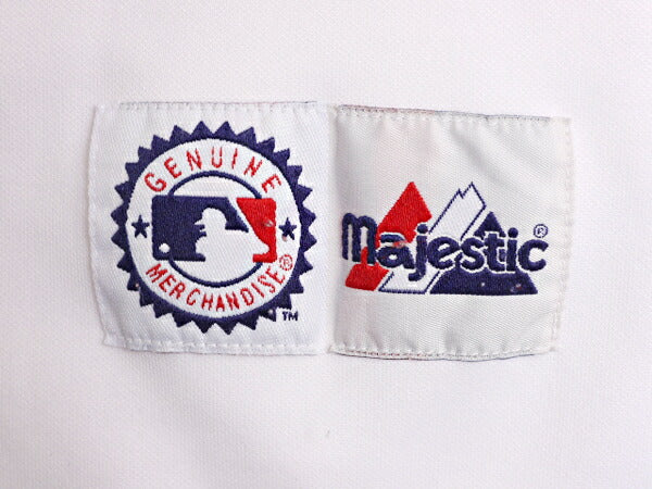 MLB オフィシャル Majestic レッドソックス ベースボール シャツ メンズ M 程/ 古着 ユニフォーム メジャーリーグ ゲームシャツ 半袖シャツ