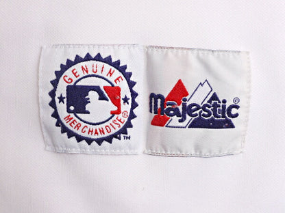 MLB オフィシャル Majestic レッドソックス ベースボール シャツ メンズ M 程/ 古着 ユニフォーム メジャーリーグ ゲームシャツ 半袖シャツ