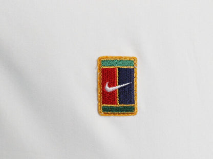 90s ナイキ テニス フルジップ ナイロン ジャケット メンズ M オールド 当時物 NIKE トラックジャケット スモール スウッシュ ライナー付き