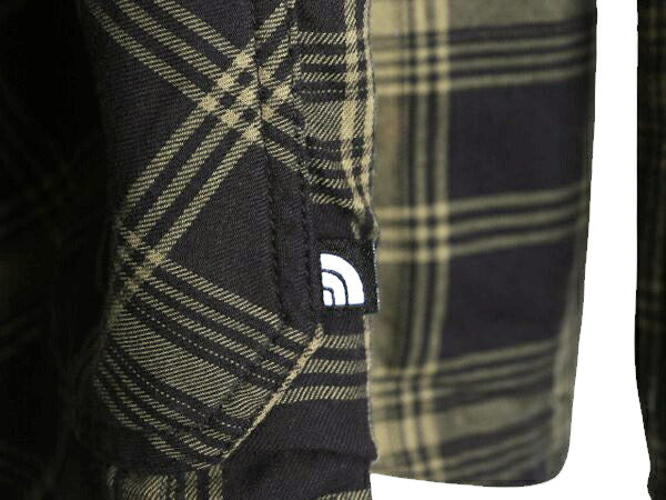 US企画 ノースフェイス リバーシブル 中綿 キルティング シャツ ジャケット メンズ M 古着 The North Face チェック フランネル ブルゾン