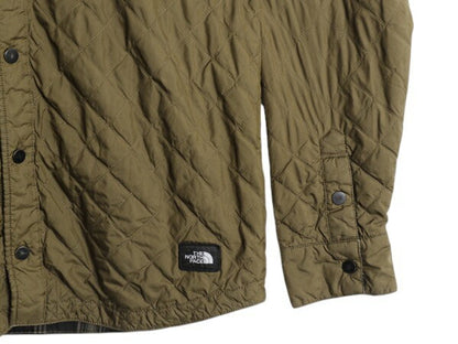 US企画 ノースフェイス リバーシブル 中綿 キルティング シャツ ジャケット メンズ M 古着 The North Face チェック フランネル ブルゾン
