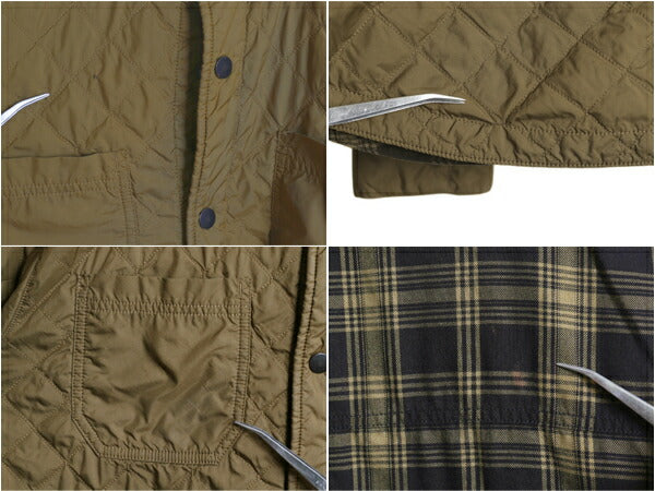 US企画 ノースフェイス リバーシブル 中綿 キルティング シャツ ジャケット メンズ M 古着 The North Face チェック フランネル ブルゾン