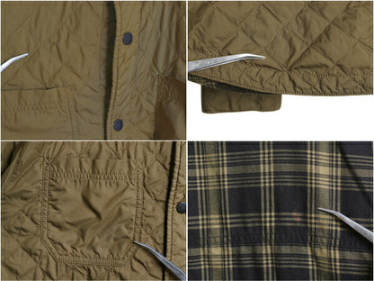 US企画 ノースフェイス リバーシブル 中綿 キルティング シャツ ジャケット メンズ M 古着 The North Face チェック フランネル ブルゾン
