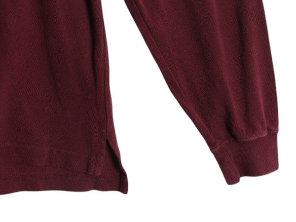 90s USA製 ブルックスブラザーズ 鹿の子 長袖 ポロシャツ メンズ L / オールド Brooks Brothers ゴールデン フリース ワンポイント エンジ