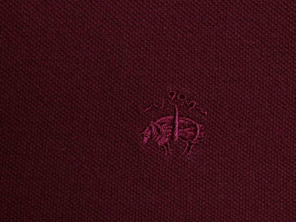 90s USA製 ブルックスブラザーズ 鹿の子 長袖 ポロシャツ メンズ L / オールド Brooks Brothers ゴールデン フリース ワンポイント エンジ