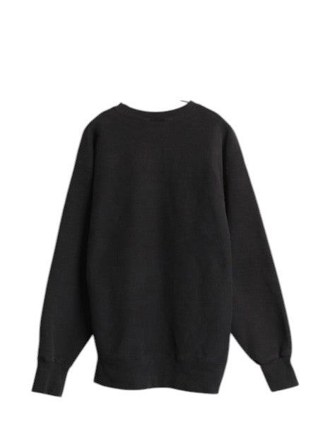 90s USA製 企業 刺繍 スウェット メンズ XXL 古着 オールド ヘビーウェイト トレーナー 裏起毛 クルーネック 大きいサイズ ブラック 企業物