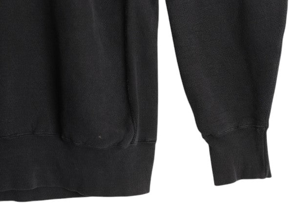 90s USA製 企業 刺繍 スウェット メンズ XXL 古着 オールド ヘビーウェイト トレーナー 裏起毛 クルーネック 大きいサイズ ブラック 企業物