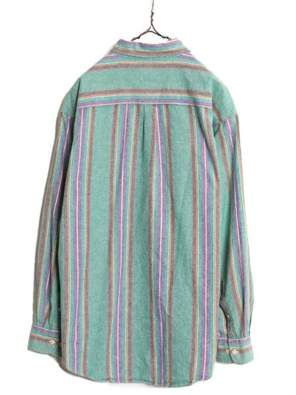 90s OLD GAP オックスフォード ストライプ 長袖 ボタンダウン シャツ メンズ L / 90年代 オールド ギャップ 旧タグ コットン BD BDシャツ