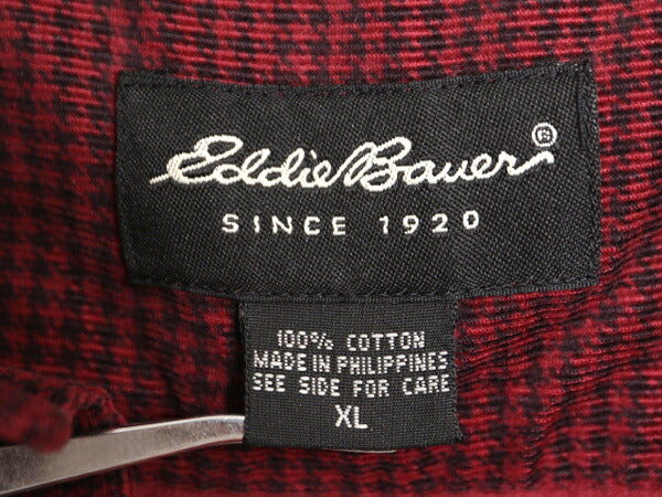 00s エディーバウアー チェック コーデュロイ 長袖 ボタンダウン シャツ メンズ XL 00年代 オールド Eddie Bauer 長袖シャツ 大きいサイズ