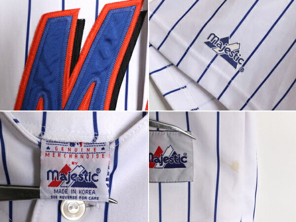 MLB オフィシャル Majestic メッツ ベースボール シャツ メンズ XL 程 ユニフォーム ゲームシャツ メジャーリーグ 半袖シャツ 大きいサイズ