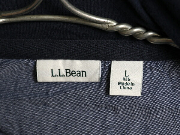 エルエルビーン フード付き 長袖 Tシャツ レディース L 古着 LLBEAN パーカー ロンT ラガーシャツ タイプ プルオーバー ボーダー ツートン