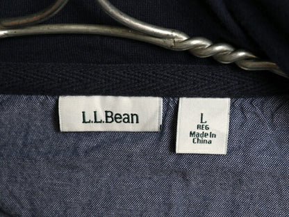 エルエルビーン フード付き 長袖 Tシャツ レディース L 古着 LLBEAN パーカー ロンT ラガーシャツ タイプ プルオーバー ボーダー ツートン