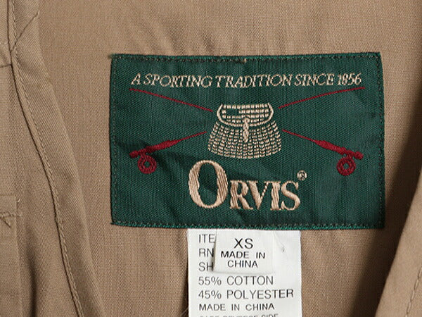 90s オービス フィッシング ベスト メンズ XS / 古着 オールド 旧タグアウトドア 重ね着 前開き フルジップ ショート丈 ハンティング 短丈