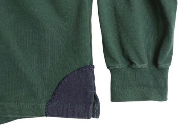 オービス ショールカラー ボーダー 長袖 ラガー シャツ メンズ XL ORVIS ラグビーシャツ ヘビーウェイト ツートン 大きいサイズ 長袖シャツ
