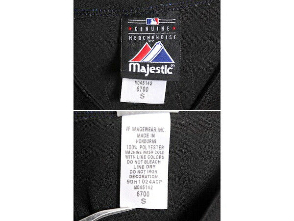 MLB オフィシャル Majestic メッツ ベースボール シャツ メンズ S / ユニフォーム ゲームシャツ メジャーリーグ 半袖シャツ 廃盤 ブラック