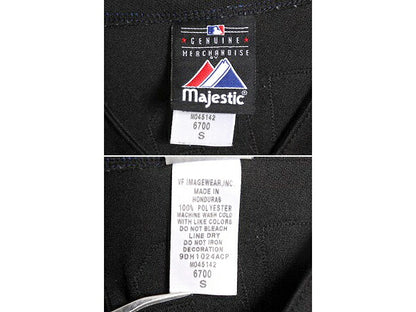 MLB オフィシャル Majestic メッツ ベースボール シャツ メンズ S / ユニフォーム ゲームシャツ メジャーリーグ 半袖シャツ 廃盤 ブラック