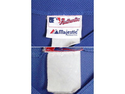 MLB オフィシャル Majestic メッツ ベースボール シャツ メンズ L ユニフォーム ゲームシャツ メジャーリーグ 半袖シャツ 2トーン 大リーグ
