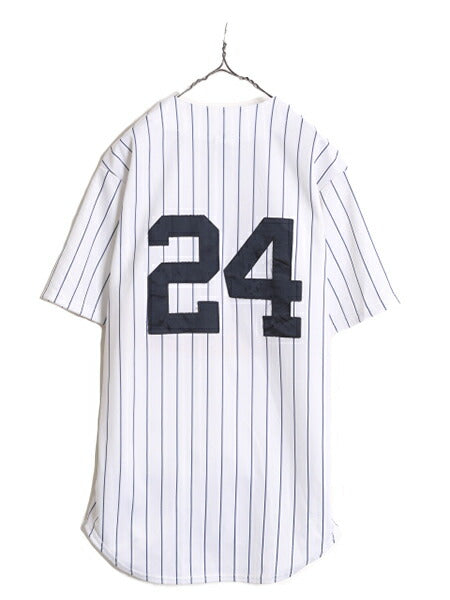 MLB オフィシャル Majestic ヤンキース ベースボール シャツ メンズ M / 古着 ユニフォーム 半袖シャツ ゲームシャツ メジャーリーグ 野球