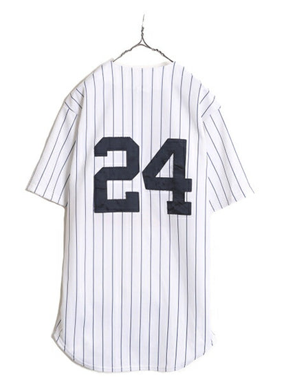 MLB オフィシャル Majestic ヤンキース ベースボール シャツ メンズ M / 古着 ユニフォーム 半袖シャツ ゲームシャツ メジャーリーグ 野球